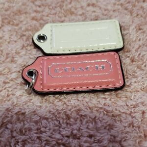 Coach Tags, Pink And White